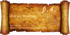 Jurin Azurea névjegykártya